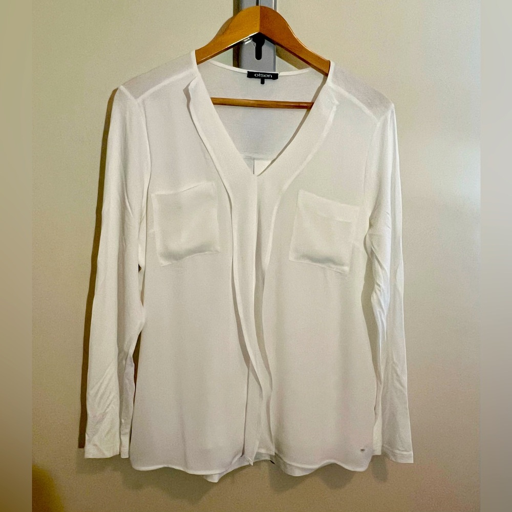 Olsen of Europe Cream Blouse, Size L